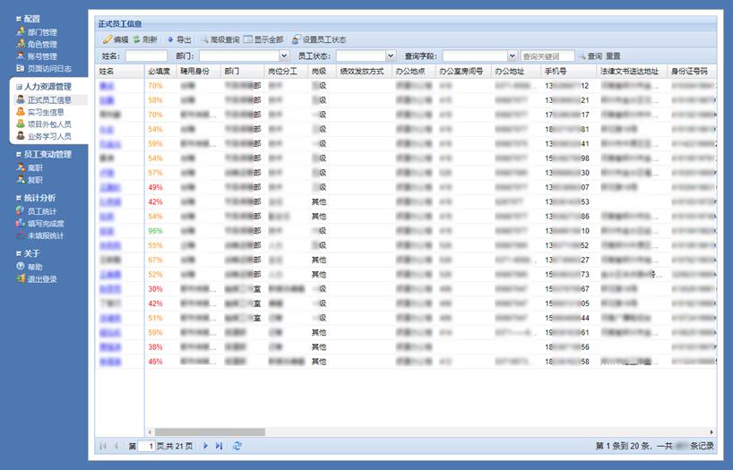 人力资源信息管理系统-后台配置